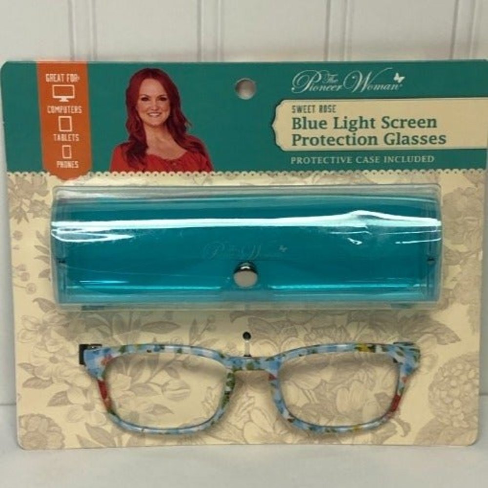 Pioneer Woman Sweet Rose Blue Light Blocking Protection Glasses W/Case New